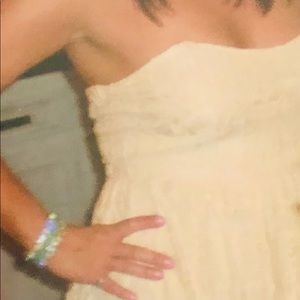 Strapless Ivory Lace Dress